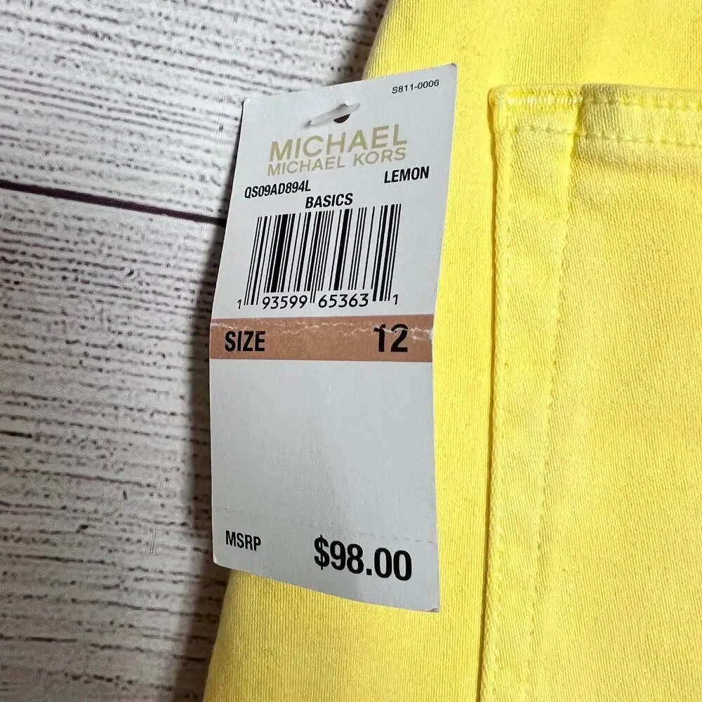 Michael Kors Basic Womens Lemon Straight Leg Pants Sz 12